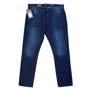Cooper & Oak Hof 506 Huron Men's Blue Jeans 34x32 NWT new size 34 straight 974